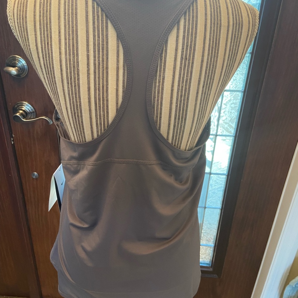Nike Pro Grey Dri fit tank top with racer back size lg - Picture 4 of 6